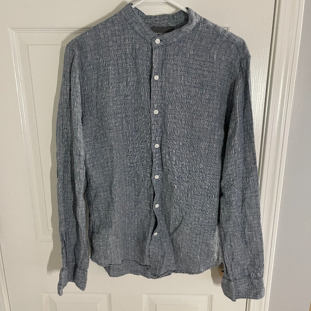 Bonobos banded shirt - Sz M slim fit - 100% Linen